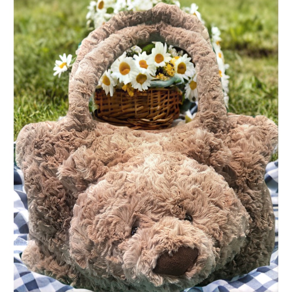 Cute Brown Bear Plush Handbag